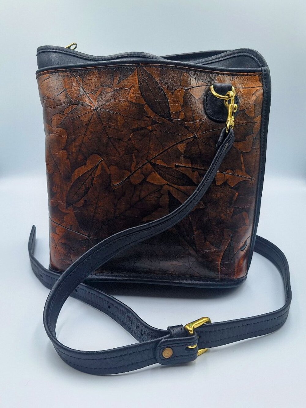 C L Whiting Leaf Leather Handbag Collection Crossbody Messenger Bag